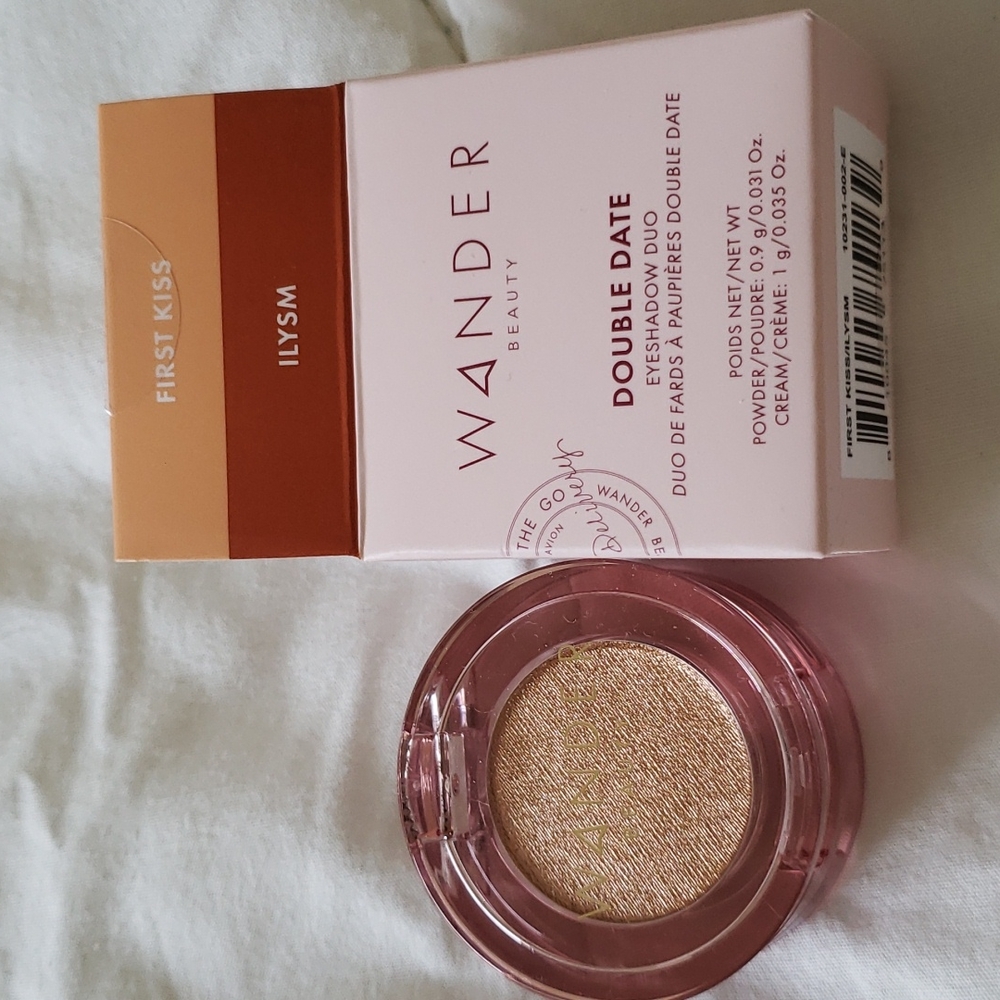 Wander Beauty Double Date Eyeshadow Duo First Kiss Ilysm Gold Brown